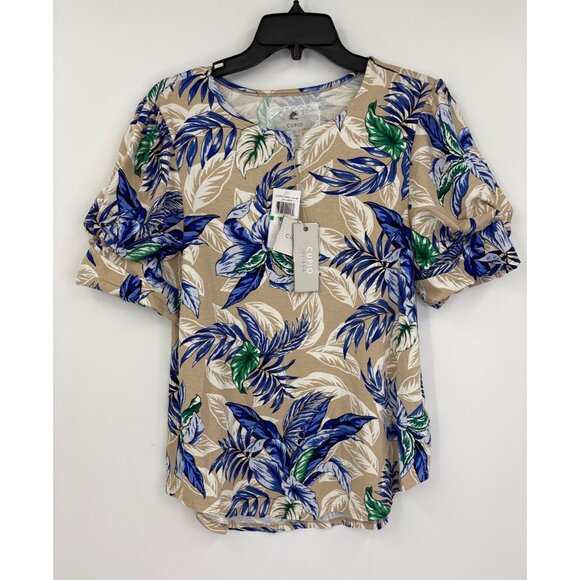 Haut Imprimé Tropical Express - Taille L, Une épaule - Occasion Très Bon état